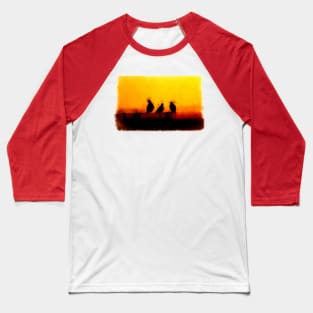 Tree birds throw sunset artwork Baseball T-Shirt